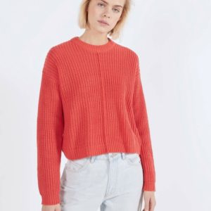Round neck oversized sweater