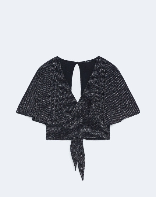 Shimmery T-shirt with open back - Image 5