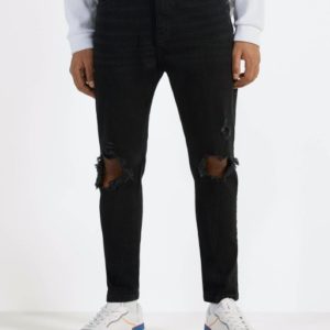 Ripped carrot fit jeans